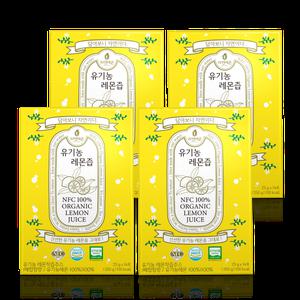자연에온 NFC 100% 유기농 레몬즙 원액 스틱 25 g x 14포, 6개 레몬수 레몬다이어트