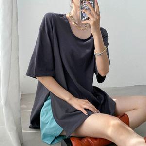 빈 루즈핏 박스티 5color 국내생산 티셔츠 반팔 트임 빅사이즈 커버업