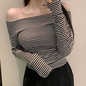 [기타]국내생산 여름옷 데일리 스트라이프 오프숄더 클래식 가을옷