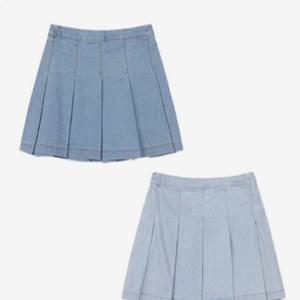 플리츠 데님스커트  PKE2DR2040