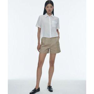 무신사 스탠다드 MUSINSA ANDAR D WOMAN 우먼즈 투 턱 와이드 치노 쇼츠 베이지 MWCPH302-BE 125312