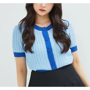 [로엠]배색 조직감 가디건 (RMCKC26RT2-T)