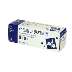 크린랩 크린 알뜰 지퍼백 중형 22X27cm 50매