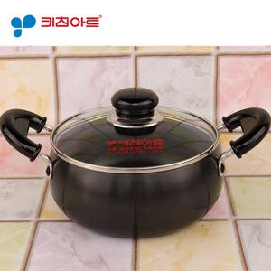 키친아트 블랙 경질냄비 22cm 양수냄비