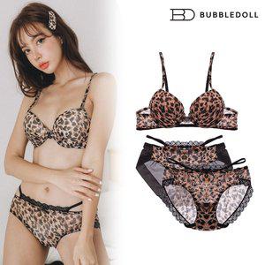 [글램공감]딜라잇 호피무늬 브라1+팬티2 여성속옷세트
