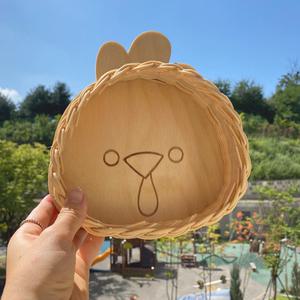 우드리 귀엽고 난리 바구니 라탄 만들기 DIY키트 전통 공예 소품 교육 영상제공