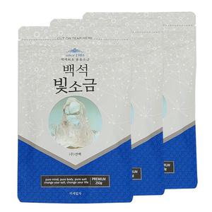 백석빛소금 1000도씨 용융소금 조리용250gx3개 파우치