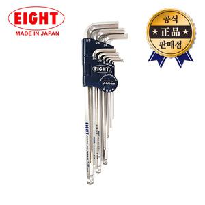 에이트 볼렌치세트 TEL-S9N 9pcs 롱타입 일본산 볼렌치 육각렌치 렌치세트