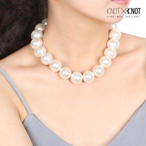 [KNOTXKNOT] 국내 제작 스타일리쉬 20mm 왕 진주 목걸이
