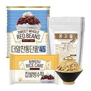 [화과방]통단팥 인절미 빙수떡세트(더알찬통단팥45+콩고물+찹쌀빙수떡) / 팥빙수세트 빙수팥 인절미빙수