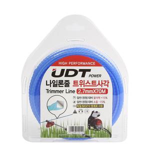 UDT 예초기나일론줄 제초날 2.7Φ 트위스트사각줄 70m 515-1938