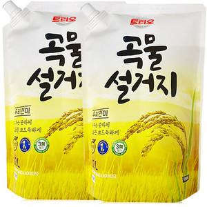 트리오 곡물설거지 우리현미 리필 1.2L 2개