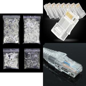 RJ-45 커넥터 부속품세트 100P CAT6 랜선제작도구 인터넷 케이블 통신작업공구 랜잭