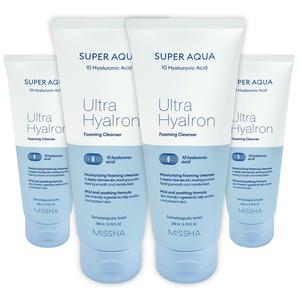 미샤 수퍼아쿠아 울트라 히알론 폼클렌징 저자극 클렌징폼 200ml 4개