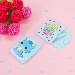 정인아트 직사각빗거울 하늘(약7x9cm) + 보석십자수 (옵션 택1) 세트