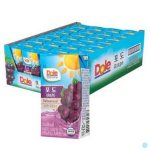 Dole 돌 과일 주스 포도 파라다이스 음료 120ml 32팩