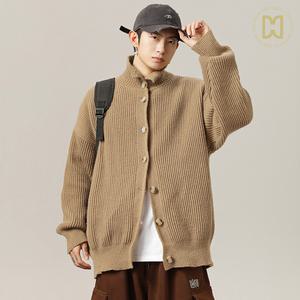 코디코치 골덴 가디건 데일리 무지 니트 카라넥 세미 오버핏 아우터 카디건