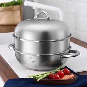 [바겐슈타이거] 더블 돔 스티머 웍 28cm 2단 인덕션 찜솥 찜기 찜냄비