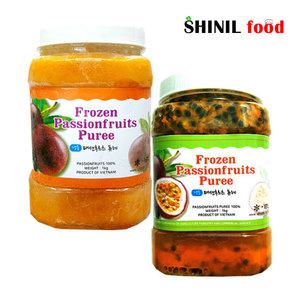 냉동 패션후르츠 퓨레 1kg+씨 없는 퓨레 1kg