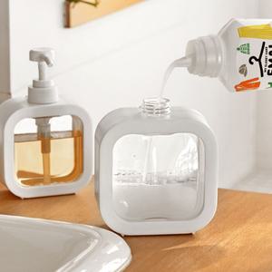 (300ml) 세제 디스펜서 펌프형 사각/주방/세제/통/물비누/용기/욕실/손/세정제/싱크대/펌핑/거품/펌프/핸드