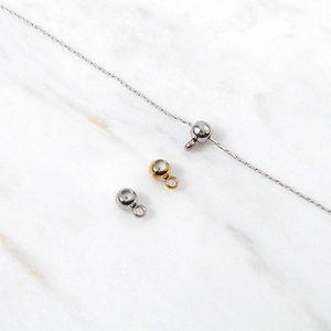 싼비즈 [8-383-04]써지컬스틸 실리콘펜던트고리 4mm ,1개