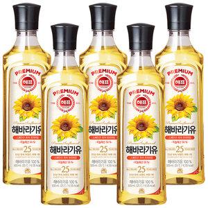 사조 해표 해바라기유 500ml x 5개 / 식용유 유지류 오일 기름