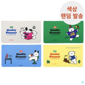 핑크풋 꼬망 위클리 플래너 주간 계획표 랜덤 4종세트