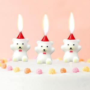 [BZJKPDGJ_4B]해피 만세곰 생일초 케이크 곰돌이초