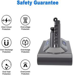 소니용 충전식 배터리, 다이슨 V6, V7, V8, V10, V11, SV10, SV10, SV11, SV12, SV09 용, 8000mAh, DC58 배터리