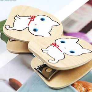 나무집게 캐릭터 귀여운 문서 문구용 집게 고양이 1P (WFGILLL)
