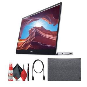 듀얼 스크린 생산성, USB C 연결, 디스플레이 매니저 소프트웨어(P1424H) + 클리닝 키트를 갖춘 DELL 14인치 FHD LED 휴대용 모니터