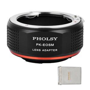 POLSY 렌즈 마운트 어댑터 PK TO EF M 렌즈와 호환되는 EOS 호환 M, M2, M3, M5, M6, M10, M50, M100, M200, M50 II, M6 EOSM