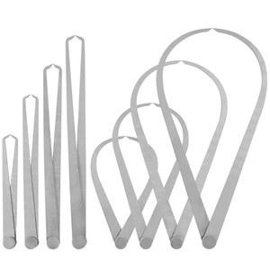 Rustark 8pcs 스테인리스 스틸 롱펌 조인트 금속 측정 키트, 구부러진 다리 및 곧은 외부 캘리퍼 도구 세트(12