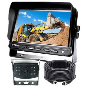 리어 뷰 백업 카메라 시스템 후진 키트 AHD 720P 유선 7인치 LCD 모니터, 나이트 비전, 트랙터용 IP69K 방수 카메라 /모터홈 /불도저 /캠퍼 /밴 /중장비 /포크리프트 /스키드 로더