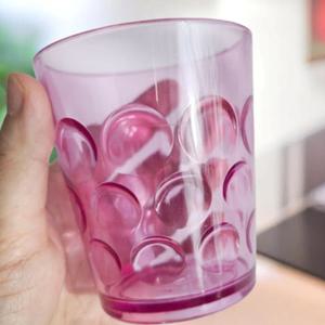 물컵 물방울 쥬스컵 (350ml 3개) 플라스틱컵 주스 음료 물잔 반투명 양치컵 음식점