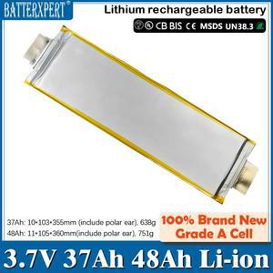 DIY 태양광 시스템용 리튬 이온 파우치 셀, EV RV 보트 배터리 팩, Lifepo4, 3.7V, 37Ah, 48Ah, 50Ah, 12V,
