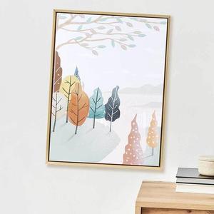 [BZJL2HX7_4B]일러스트 캔버스 액자 풍경E 30x40cm 카페