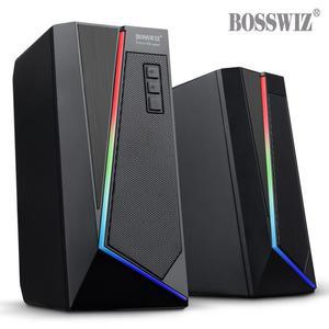 [JHQRMRS0_4B]RGB LED 2채널 USB 스피커