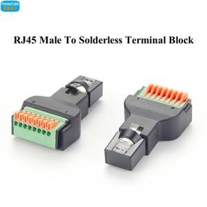 PIKA CT301 전류 트랜스포머용 퀵 용수철 터미널 블록 크림프, RJ45 이더넷 수-8 핀 솔더리스 어댑터, RJ45