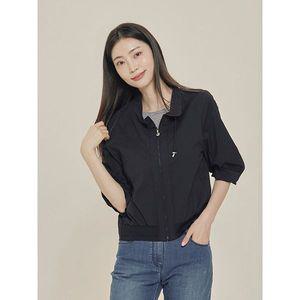 [올리비아하슬러]블랙 퍼프소매 나일론 코튼 숏점퍼 OHCMJP204_P385620934