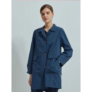 [크로커다일레이디]다크블루 베이직 카라 캐주얼 코트 CLCMCT102_P385198526