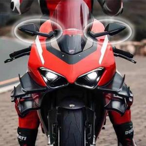 듀가티 Panigale V4S V2 2018-2024 오토바이 미러 LED 방향 지시등 신호 접이식 후방 카메라