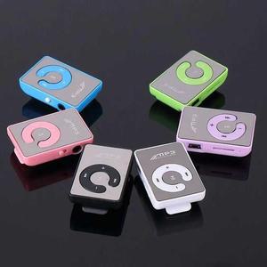 자동차 CD MP19 미니 휴대용 미러 MP3 플레이어 음악 지원 TF 카드 워크맨 야외 스포츠용 패션