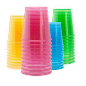 일회용 플라스틱 컬러 필링컵 20P 다회용컵 다회용물컵 카페물컵