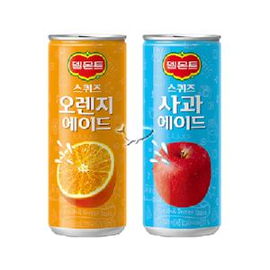 델몬트 스퀴즈 240ml 2종 오렌지/ 30캔+사과/ 30캔 총60캔