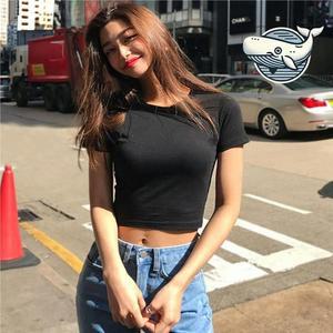 [MENPBO8U_52DI]하이넥 블랙 크롭티 댄스 운동복 여름