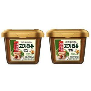 [셀러허브 패션][JH23R0Q1_52ER]쌈장 해찬들 고기전용 x 양념 소스 900g 2