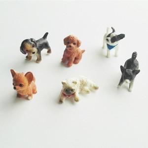 1:12 6Pcs 규모 시뮬레이션 고양이와 개 인형 집 미니어처 장식 액세서리