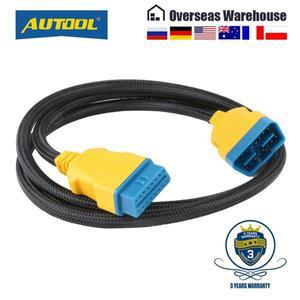 AUTOOL 150CM 자동차 OBD II OBD2 16 핀 수-암 연장 케이블 Pro3 Launch ELM327 용 진단 연장 코드 어댑터
