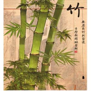 대나무커튼 그림 파티션 장식 대나무의 잉어 01 새로운 발코니 빈티지 진정한